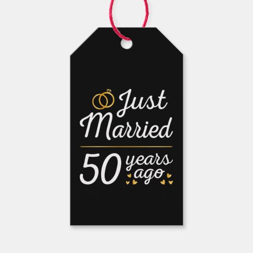 Just Married 50 Years Ago II Gift Tags
