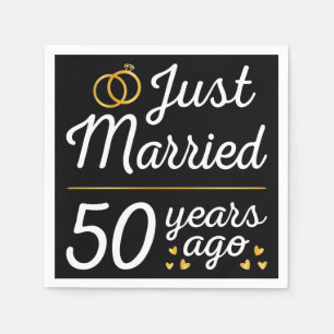 Just Married 50 Years Ago II Napkins