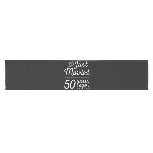 Just Married 50 Years Ago II Short Table Runner