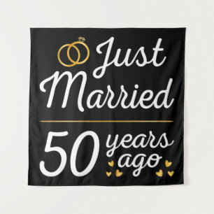 Just Married 50 Years Ago II Tapestry