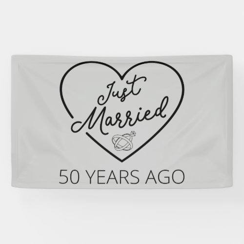 Just Married 50 Years Ago III Banner