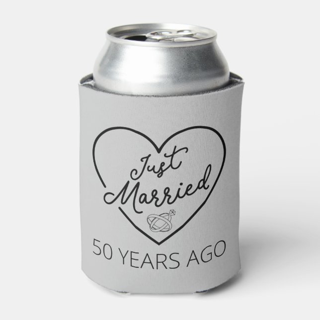 Just Married 50 Years Ago III Can Cooler (Can Front)