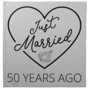 Just Married 50 Years Ago III Cloth Napkin
