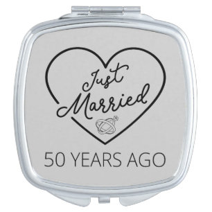 Just Married 50 Years Ago III Compact Mirror