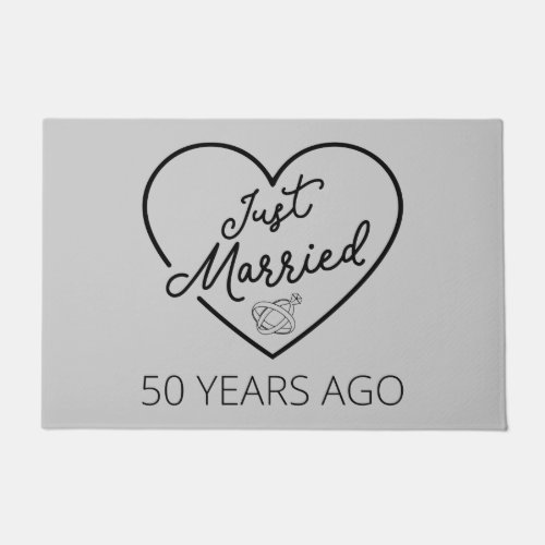 Just Married 50 Years Ago III Doormat