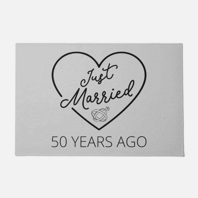 Just Married 50 Years Ago III Doormat (Front)