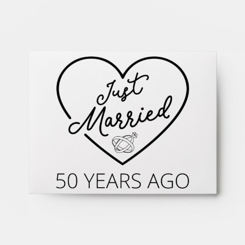 Just Married 50 Years Ago III Envelope