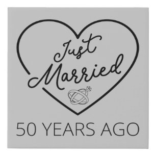 Just Married 50 Years Ago III Faux Canvas Print