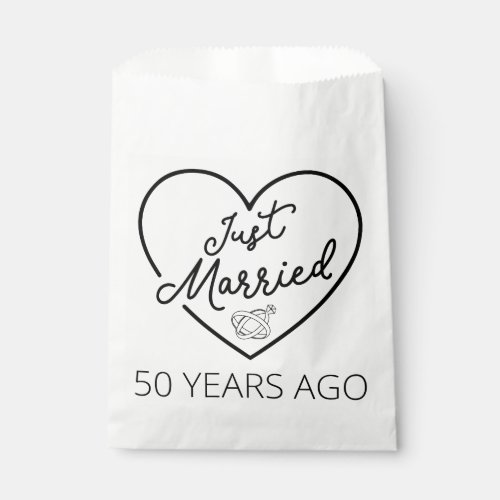 Just Married 50 Years Ago III Favor Bag
