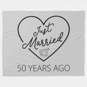 Just Married 50 Years Ago III Fleece Blanket