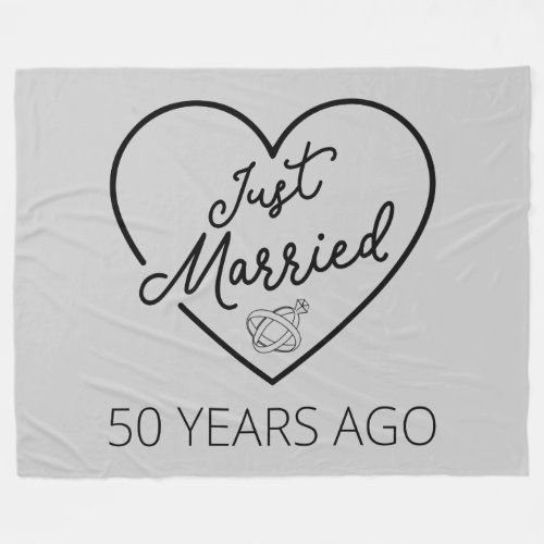 Just Married 50 Years Ago III Fleece Blanket