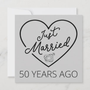 Just Married 50 Years Ago III Invitation