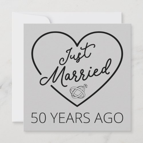 Just Married 50 Years Ago III Invitation