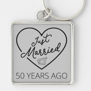 Just Married 50 Years Ago III Keychain