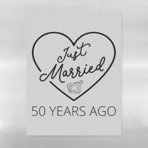 Just Married 50 Years Ago III Magnetic Dry Erase Sheet