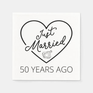 Just Married 50 Years Ago III Napkins