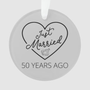 Just Married 50 Years Ago III Ornament