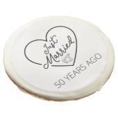 Just Married 50 Years Ago III Sugar Cookie (Angled)