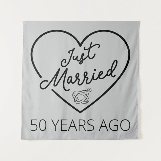 Just Married 50 Years Ago III Tapestry (Front)