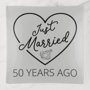 Just Married 50 Years Ago III Trinket Tray