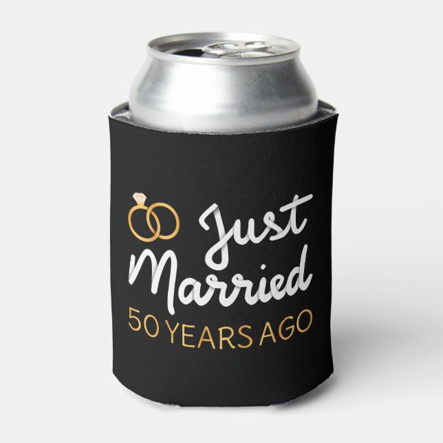 Just Married 50 Years Ago IV Can Cooler (Can Front)