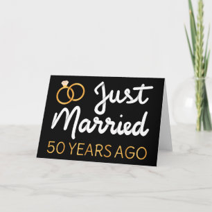 Just Married 50 Years Ago IV Card