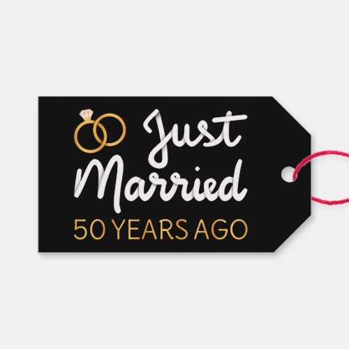Just Married 50 Years Ago IV Gift Tags