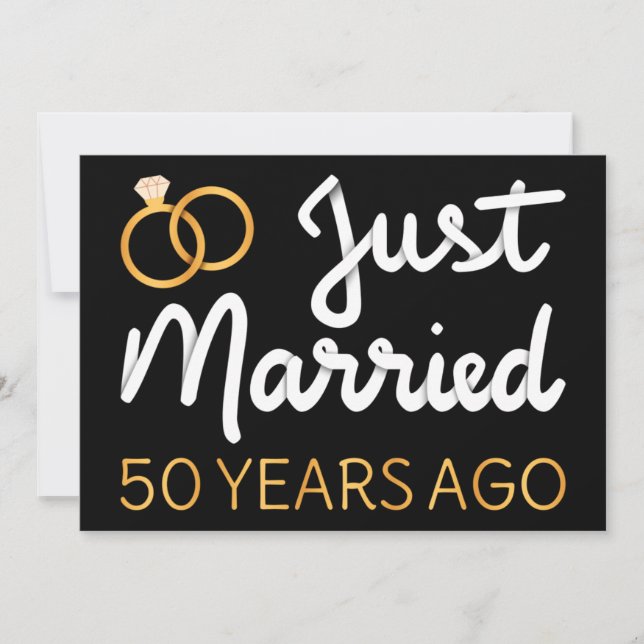 Just Married 50 Years Ago IV Invitation (Front)