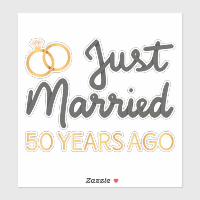 Just Married 50 Years Ago IV Sticker (Sheet)