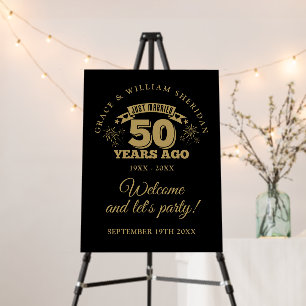 Just Married 50th Wedding Anniversary Welcome Sign