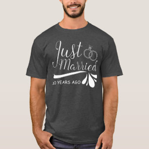 Just Married 60 Years Ago 60Th Wedding Anniversary T-Shirt