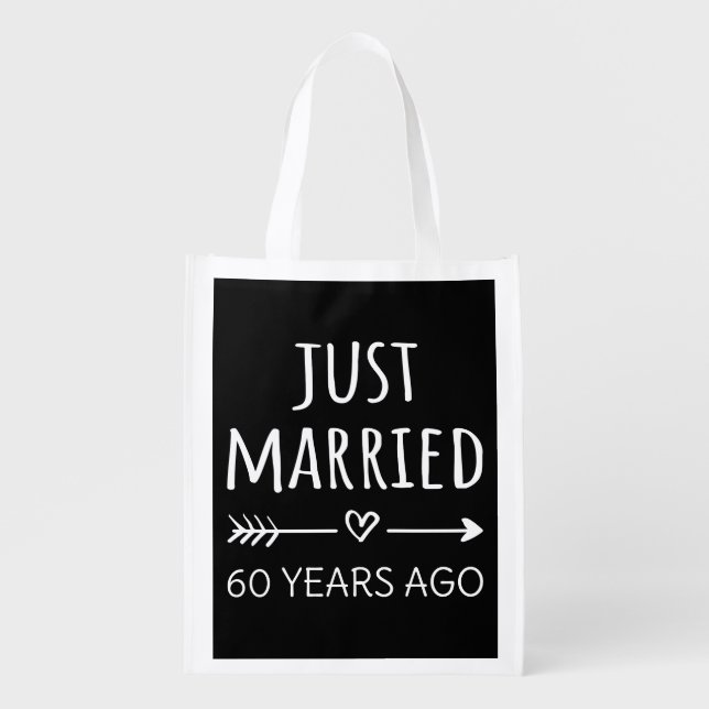  Just Married 60 Years Ago I Grocery Bag (Front)