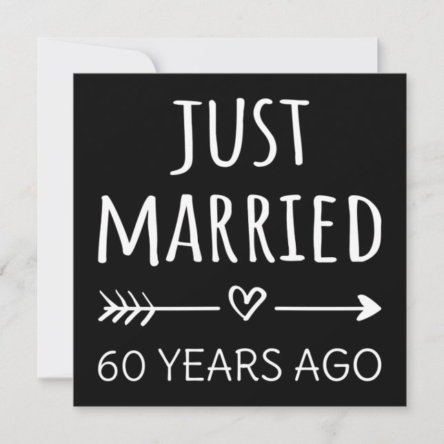  Just Married 60 Years Ago I Invitation (Front)
