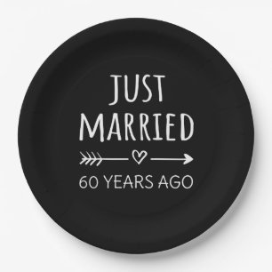 Just Married 60 Years Ago I Paper Plates
