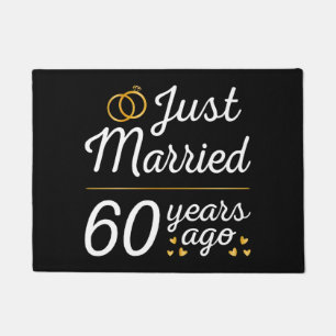 Just Married 60 Years Ago II Doormat