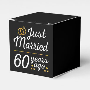Just Married 60 Years Ago II Favor Boxes