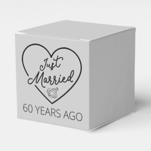 Just Married 60 Years Ago III Favor Boxes