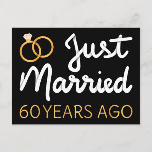 Just Married 60 Years Ago IV Postcard