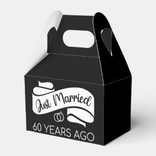 Just Married 60 Years Ago V Favor Boxes