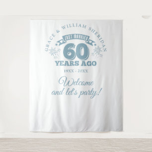Just Married 60th Anniversary Photo Backdrop