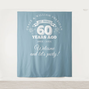 Just Married 60th Anniversary Photo Backdrop