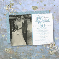 Just Married 60th Anniversary Wedding Photo