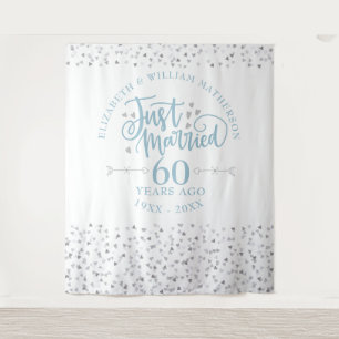 Just Married 60th Wedding Anniversary Backdrop