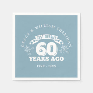 Just Married 60th Wedding Anniversary Napkins