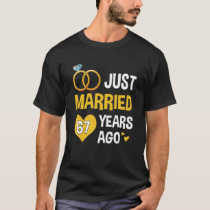 Just Married 67 Years Since 1956 67th Wedding Anni T-Shirt