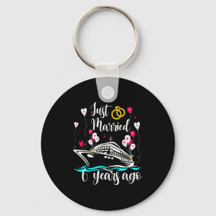 Just Married 6 Years Ago 6th Anniversary Cruise Tr Keychain