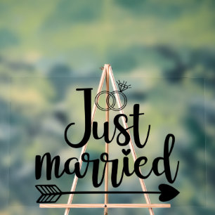 Just Married Acrylic Sign