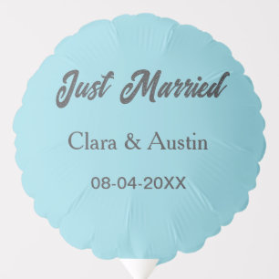 Just Married add couple name date year wedding sim Balloon