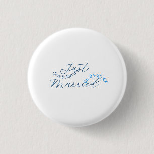 Just Married add couple name date year wedding sim Button