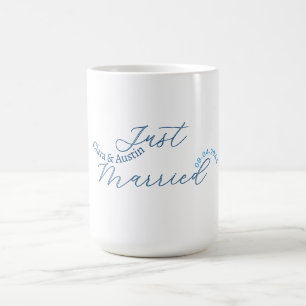Just Married add couple name date year wedding sim Coffee Mug